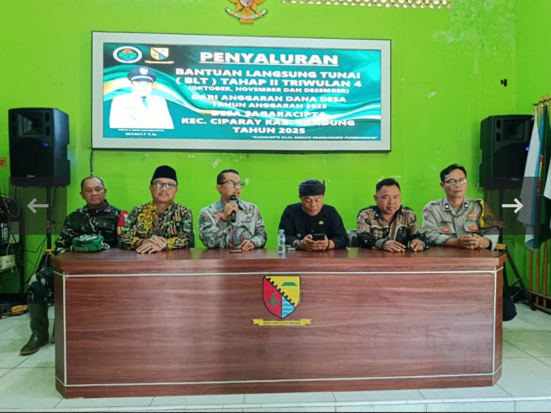 Pemdes Sagaracipta Salurkan BLT DD Tahap 2 Triwulan 4 TA 2025